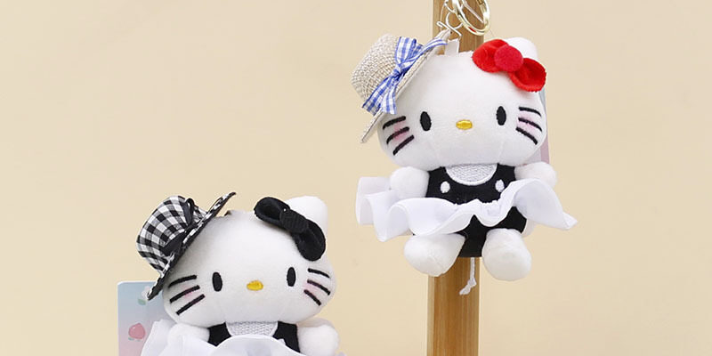 Custom Stuffed Cat Keychain Plush – Cute Mini KT Cat Doll Bag Pendant Toy