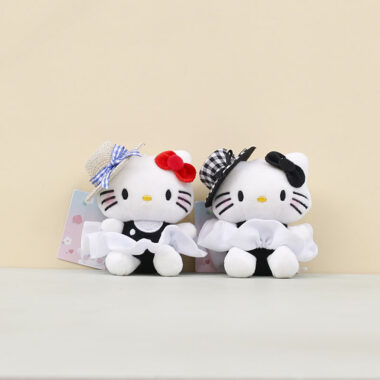 Custom Stuffed Cat Keychain Plush – Cute Mini KT Cat Doll Bag Pendant Toy