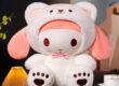Hello Kitty Strawberry Bear Plush Cat Pillow