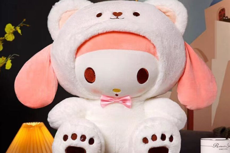 Custom Stuffed Cat Pillow – Strawberry Bear Hello Kitty Plush Toy Gift (8) Hello Kitty Strawberry Bear Plush Cat Pillow