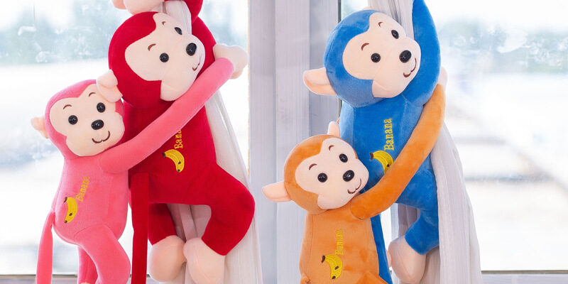Hanging Long Arm Plush Banana Monkey Toy