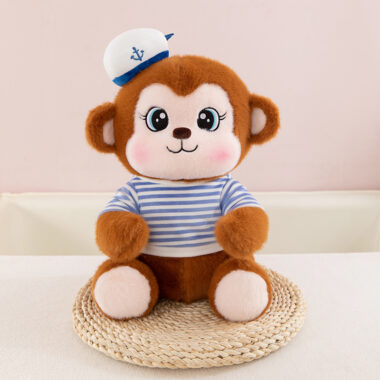 Cute Navy Monkey Plush Toy Gift for Kids