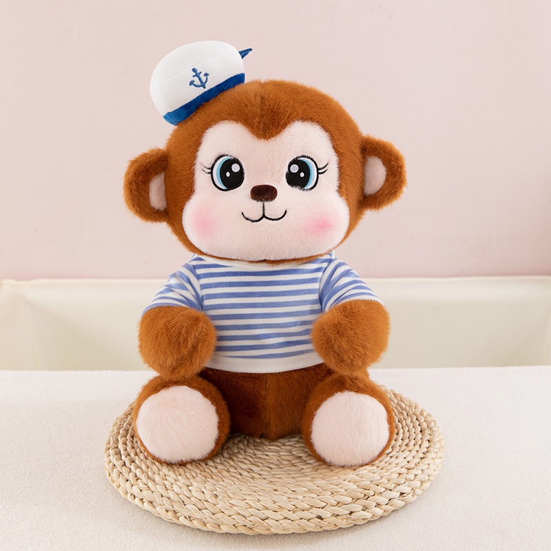 Cute Navy Monkey Plush Toy Gift for Kids