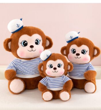 Cute Navy Monkey Plush Toy Gift for Kids
