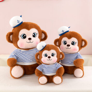Cute Navy Monkey Plush Toy Gift for Kids