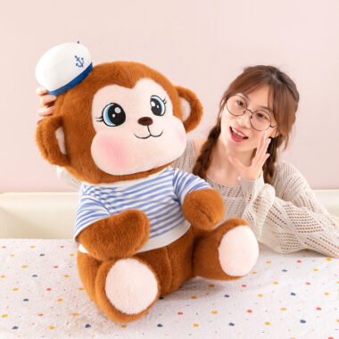 Cute Navy Monkey Plush Toy Gift for Kids
