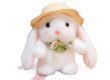Custom bunny plush toy with pudding hat