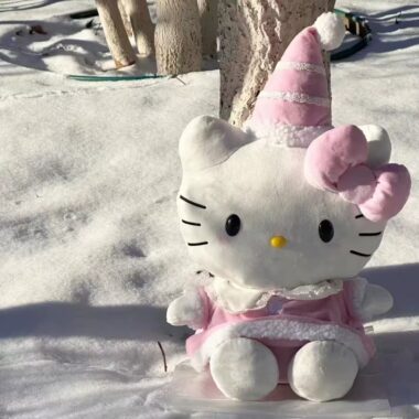 Birthday Kitty Plush Toy with Party Hat for Girls Gift