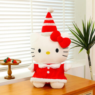 Birthday Kitty Plush Toy with Party Hat for Girls Gift