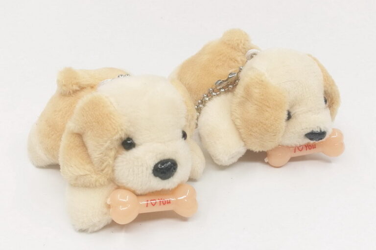 Mini Custom Stuffed Dog Plush Keychain for Bags or Phones