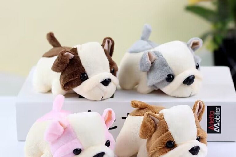 Mini Lying Shar Pei Plush Puppy Keychain for Bag or Gift