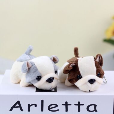 Mini Lying Shar Pei Plush Puppy Keychain for Bag or Gift