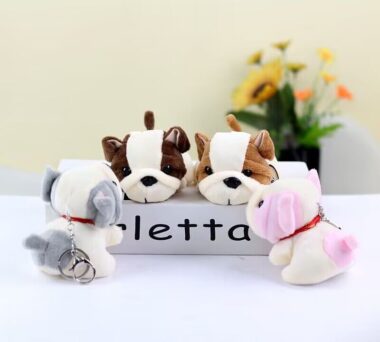 Mini Lying Shar Pei Plush Puppy Keychain for Bag or Gift