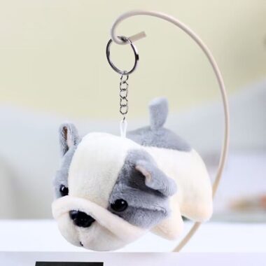 Mini Lying Shar Pei Plush Puppy Keychain for Bag or Gift 
