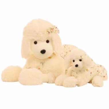 Elegant Stuffed Poodle Plush Dog Toy for Girls Gift or Bed Decor 